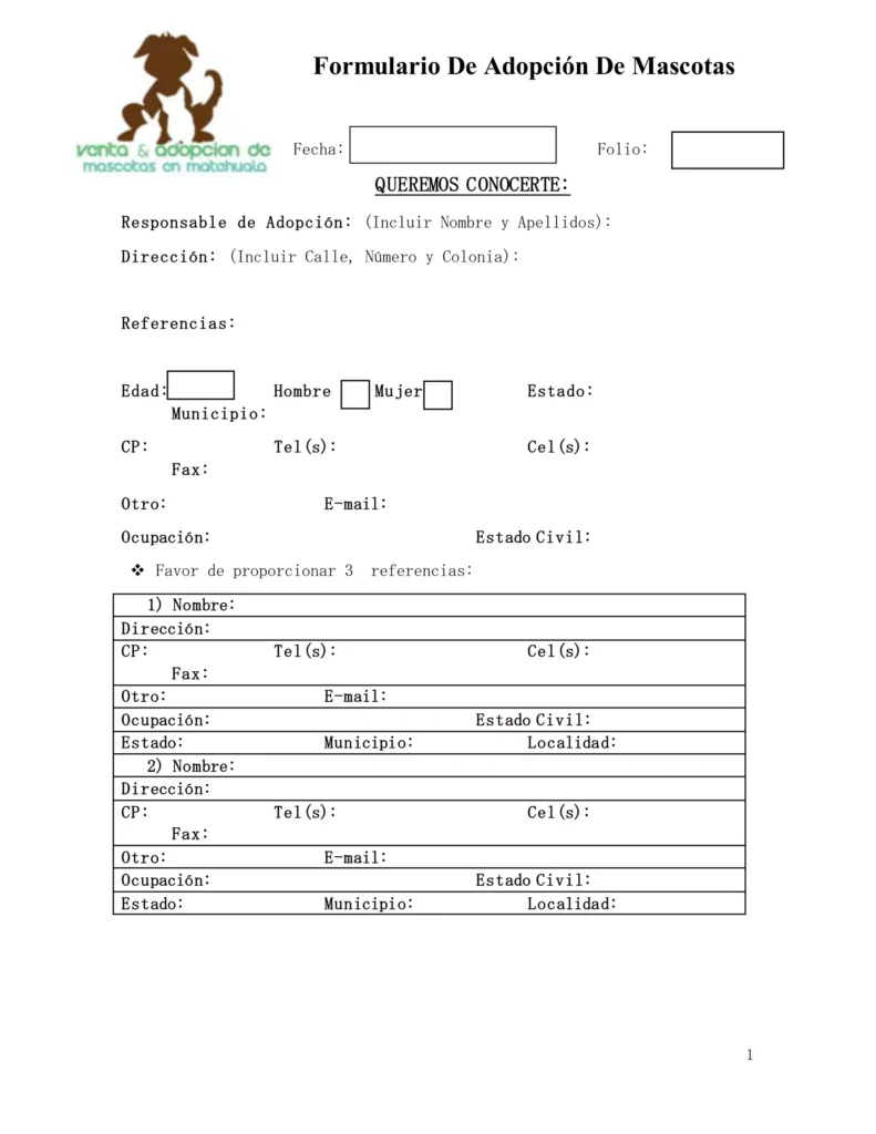 Tutorial para formularios de adopción 1 tutorial para formularios de adopcion